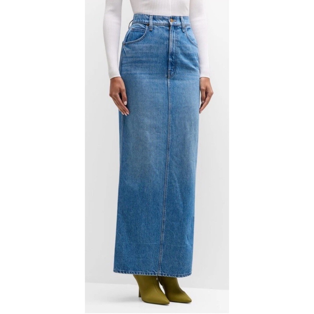 Mother SNACKS! The Candy Stick Skirt Dine-N-Dash Denim Maxi Skirt Size‎ 33 NWOT